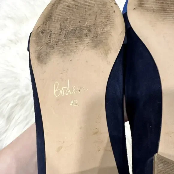 Boden Scarlet Suede Flat Sz 10.5 - Picture 9 of 10